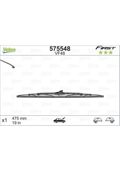 575548 Silecek Süpürgesi 480MM Adet Fırst NGR4651