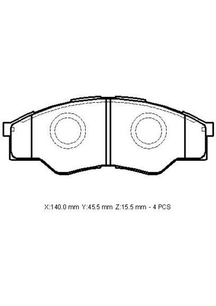Ioto -10104-30205 Fren Balata Takımı Ön Sımlı Hilux Vigo 4x2 2008- 044650K010