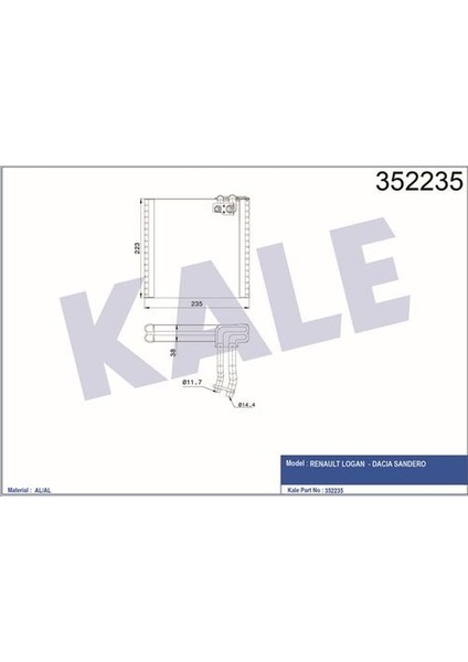 352235 Evaporator Logan Sandero 352235