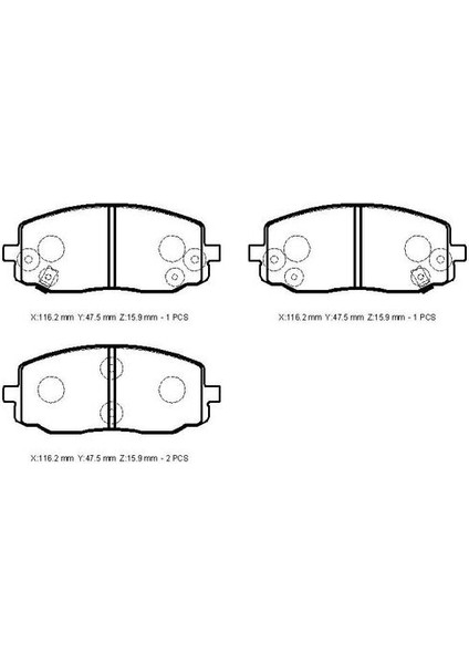 -10507-30201 Fren Balata Takımı Ön Sımlı I20 1.2 16V 2008-2014 / I10 2008-/ Picanto 2004- 5810107A00