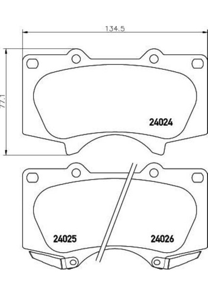-10104-30209 Fren Balata Takımı Ön Sımlı Hilux Vigo (Revo) 2016- 2402403