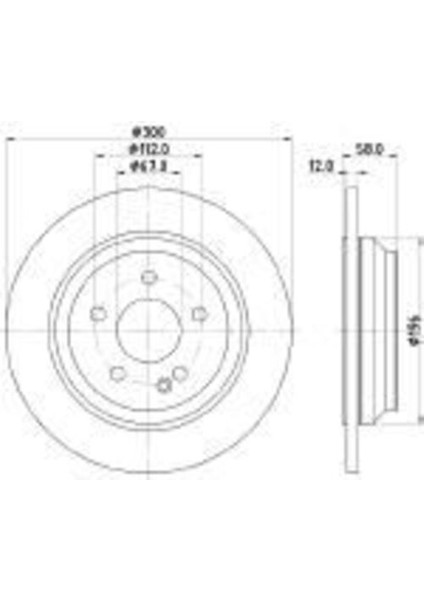 24581 Arka Fren Diski Mercedes Vito BOX-V250 14-Motor 111-114-116-119 2.2mpv 300X67X5DL Adet 4474230012