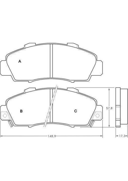 -10305-30205 Fren Balata Takımı Ön Sımlı Accord 1996-2002/CRV 1997-HRV 1999- 986461142
