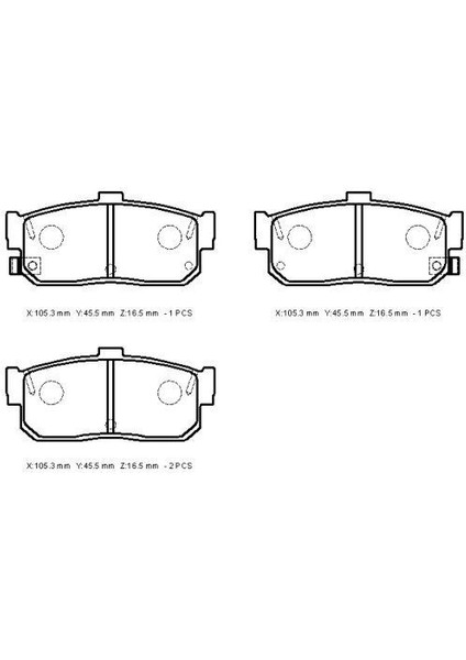 -10408-30201 Fren Balata Takımı Arka Sımlı Almera 2000-MAXIMA Qx 2.0 1994-2000 Infiniti J30 1993- 440600N690
