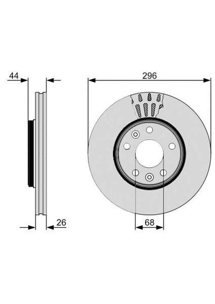 0986479S93 Ön Fren Aynası Scenic Laguna Latitude Megane Iıı 1.2 1.4 16V 1.5dcı 1.6 2.0 16V 2.0dcı 296MM 5 Bijon 402064408R