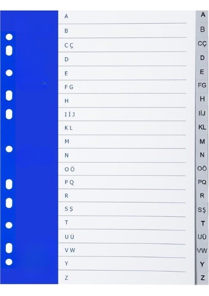 Elitstore Pp Seperatör Ayraç Harfler A-Z