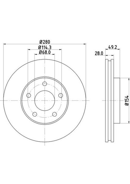 26339 Ön Fren Diski Primera 02-X-Trail Maxima 98-280MM Adet 402062Y502