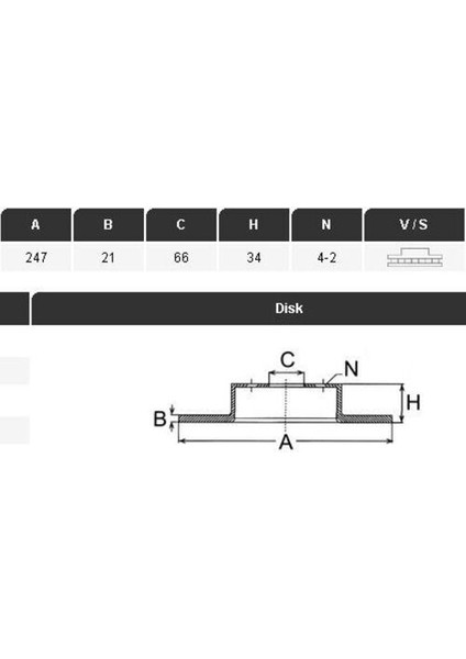 28049 Ön Fren Diski P106 91-02 206 98-P306 93-01 P205 Saxo 96-Ax 91-247.4X20.4X34.3X4 Dl Havalı Adet