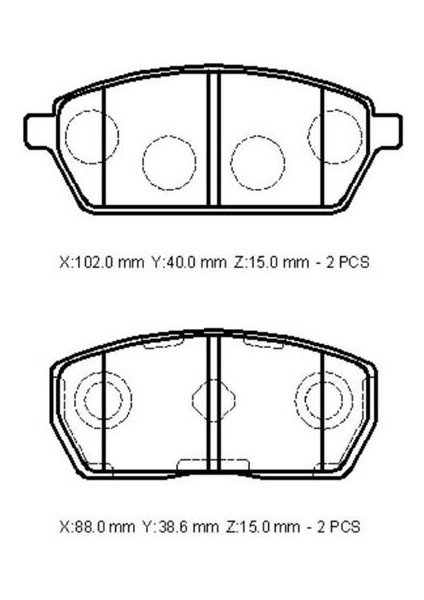 -10904-30201 Fren Balata Takımı Ön Sımlı Carry 0.8/1.0 1986-1998 1A003323Z