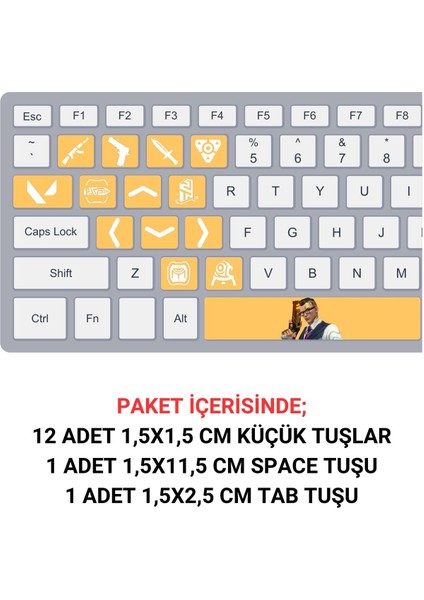 Valorant Chamber Klavye Tuşları Sticker Seti