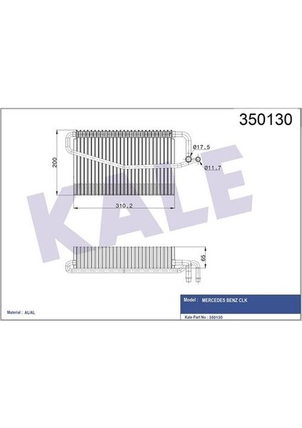 350130 Evaporator W203 00-07 CL203 02-08 S203 02-07 C209 02-09 A209 02-10 W463 98- 2098300158