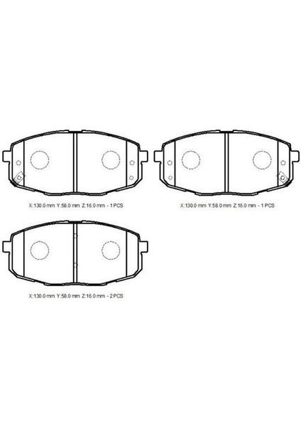 -10206-30201 Fren Balata Takımı Ön Sımlı I30 2007-CEED 2007-ELANTRA 2009- 58101-1HA00