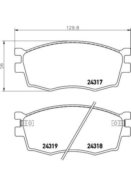 -10201-30207 Fren Balata Takımı Ön Sımlı Accent Era 2006-RIO 2006- 5452243002