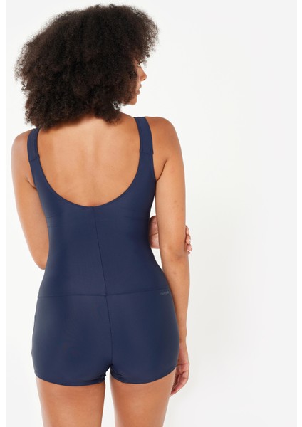 Nabaiji Kadın U Kesim Sırt Detaylı Şortlu Mayo - Lacivert - DOVA fırsatları