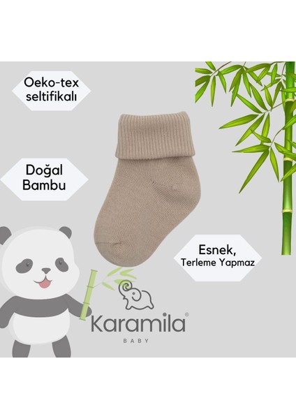 12'li Doğal Bambu Bebek Çorap / Yenidoğan Bebek Çorap modelleri