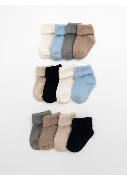 12'li Doğal Bambu Bebek Çorap / Yenidoğan Bebek Çorap fiyatları