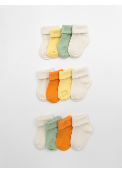 12'li Doğal Bambu Bebek Çorap / Yenidoğan Bebek Çorap fiyatları