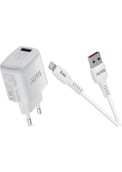 Aurıs 3.4A USB / Lıghtıng ( Iphone ) Hızlı Telefon Şarj Seti