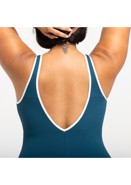 Nabaiji Kadın U Kesim Sırt Detaylı Mayo - Koyu Mavi - VIRGINIA modelleri