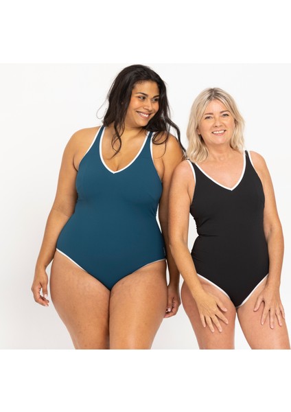 Nabaiji Kadın U Kesim Sırt Detaylı Mayo - Koyu Mavi - VIRGINIA indirimleri