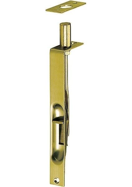 Parlak Pirinç Gömme Kapı Sürgüsü 15 cm