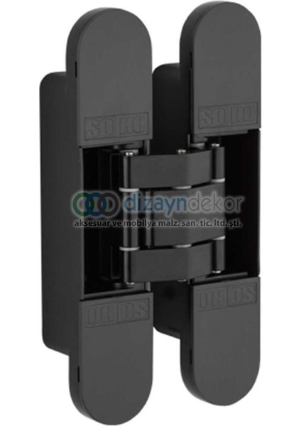 Soho 3 D Gizli Gömme Ayarlı Kapı Menteşesi Mat Siyah 135*28 mm
