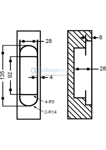 Soho 3 D Gizli Gömme Ayarlı Kapı Menteşesi Mat Krom 135*28 mm