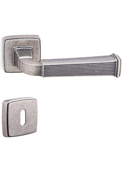 Astoria Rozetli Kapı Kolu Antik Gümüş - Oda