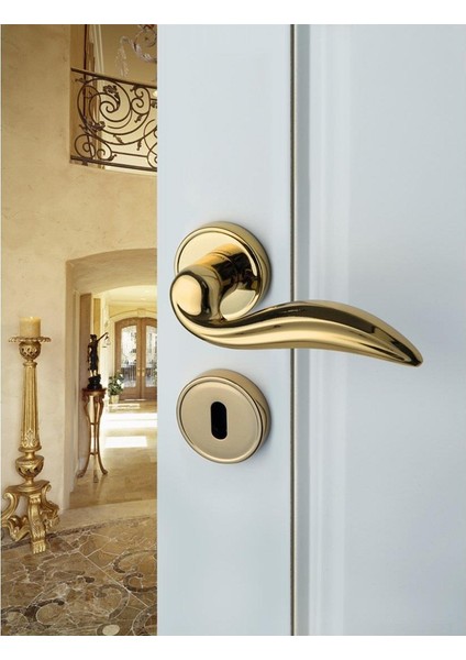 Diana Rozetli Kapı Kolu Parlak Altın - Oda fiyatları