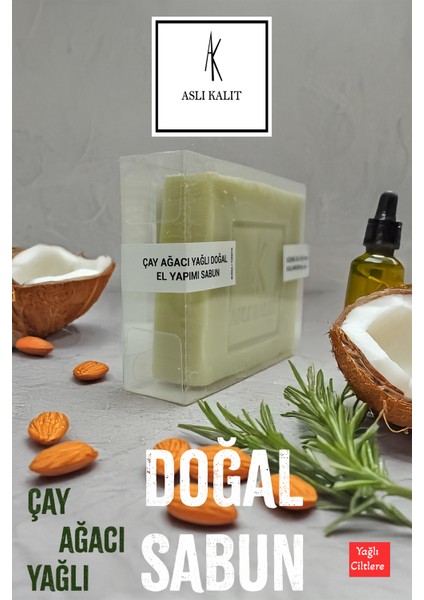 Aslı Kalıt Çay Ağacı Sabunu ( Kuru Ciltler ) El Yapımı %100 Doğal Yağlardan fırsatları