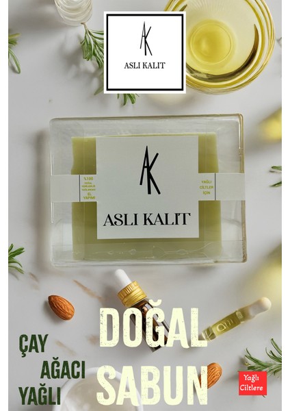 Aslı Kalıt Çay Ağacı Sabunu ( Kuru Ciltler ) El Yapımı %100 Doğal Yağlardan indirimleri