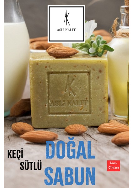 Aslı Kalıt Keçi Sütü Sabunu Yağlı Ciltler El Yapımı %100 Doğal Yağlardan