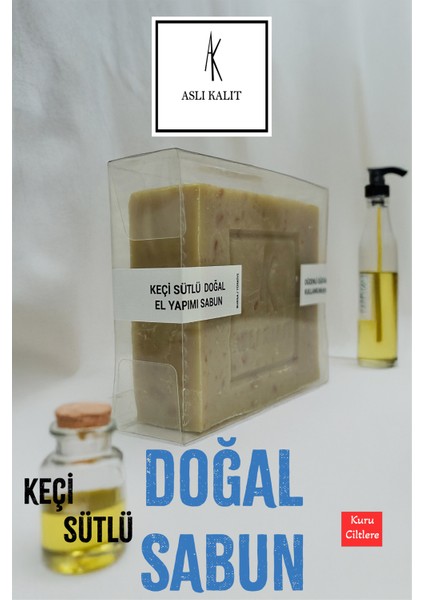 Aslı Kalıt Keçi Sütü Sabunu Yağlı Ciltler El Yapımı %100 Doğal Yağlardan fırsatları