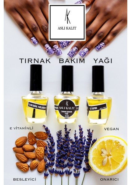 Aslı Kalıt Tırnak Bakım Yağı %100 Doğal Yağlardan El Yapımı 15ml