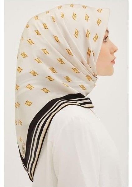 Nostalji Tivil İpek 8959 - 02 Beyaz Karışık Desen