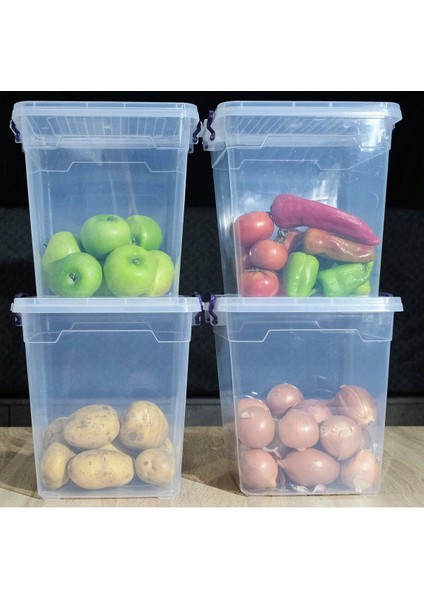 11 Litre Plastik Kilitli Kapaklı Dikey Derin Meyve Sebze Saklama Düzenleme ve Depolama Kabı fiyatları