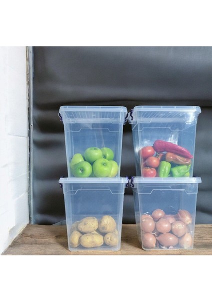 11 Litre Plastik Kilitli Kapaklı Dikey Derin Meyve Sebze Saklama Düzenleme ve Depolama Kabı modelleri