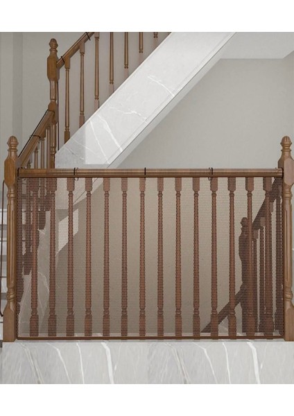 Kahverengi Bebek Güvenlik Kapısı Çocuk Merdiven ve Balkon Güvenlik Filesi Koruyucu File 2.70X80 cm fiyatları