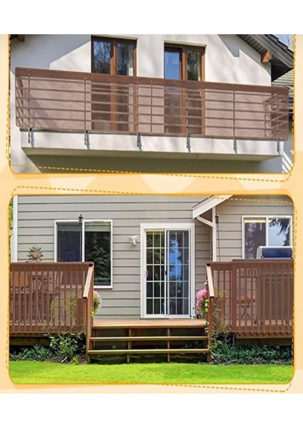 Kahverengi Bebek Güvenlik Kapısı Çocuk Merdiven ve Balkon Güvenlik Filesi Koruyucu File 2.70X80 cm modelleri