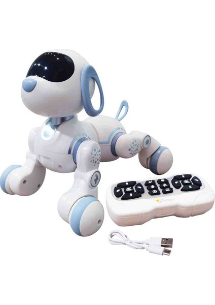 Uzaktan Kumandalı ve Sensörlü Akıllı Robot Köpek Sesli ve Işıklı 30 Farklı Fonksiyon Eğitici