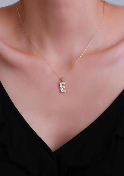 14 Ayar Altın E Harf Küçük Füzyon Kolye fiyatları