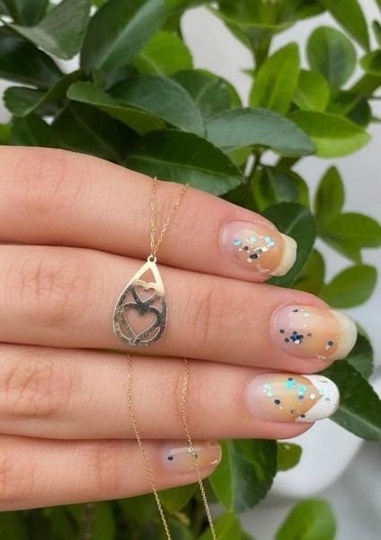 14 Ayar Altın Kalpli Damla Kolye fiyatları