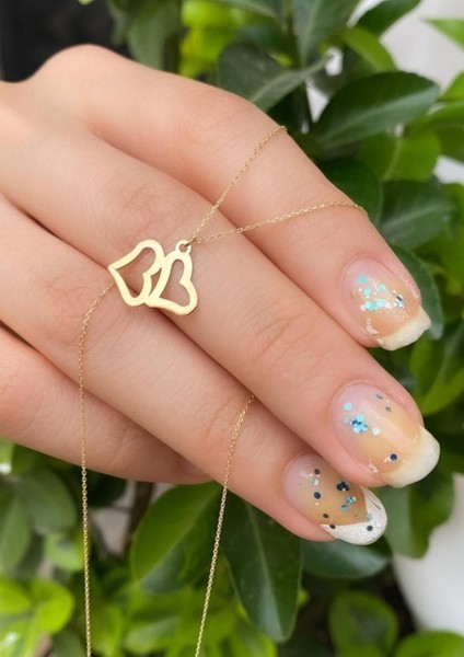 14 Ayar Altın İkiz Kalp Kolye indirimleri