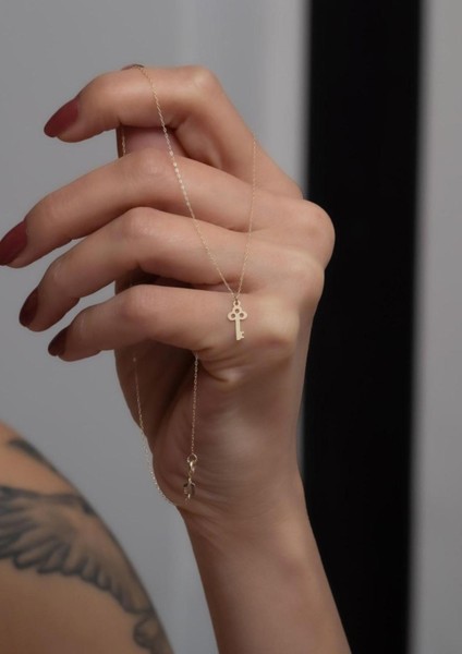 14 Ayar Altın Mini Anahtar Kolye fiyatları