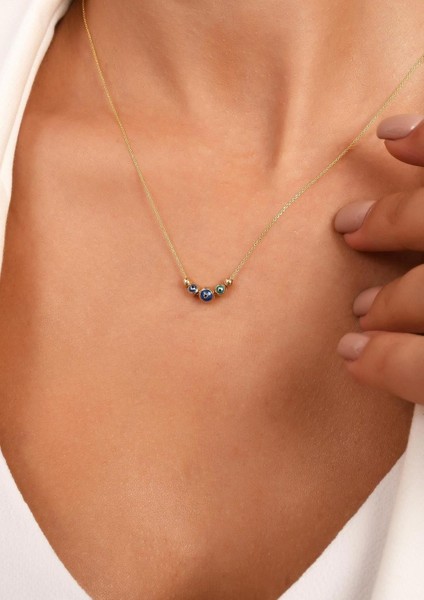 14 Ayar Altın Mini Nazar Boncuklu Kolye