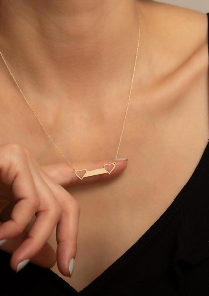14 Ayar Altın Kalpten Kalbe Kolye