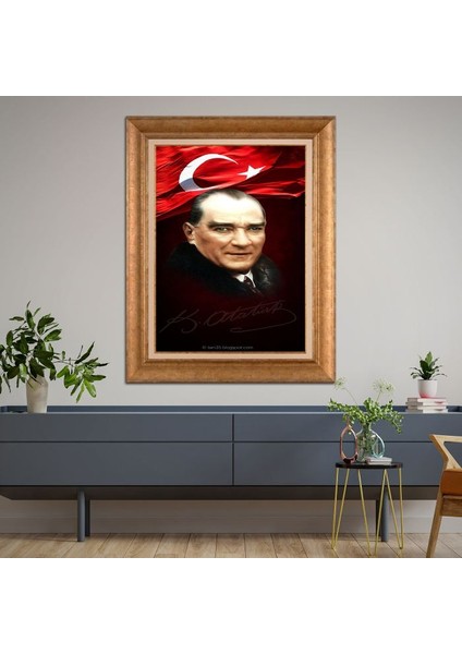 Altın Çerçeveli Paspartulu Tablo RF3305