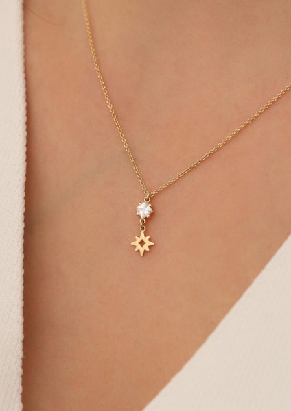 14 Ayar Altın Orion Yıldız Kolye