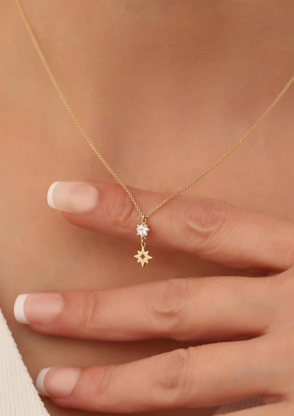 14 Ayar Altın Orion Yıldız Kolye modelleri