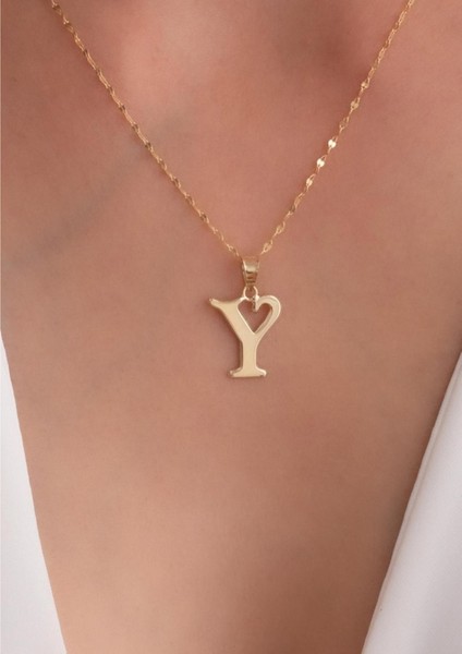 14 Ayar Altın Y Harf Şirin Kolye fiyatları